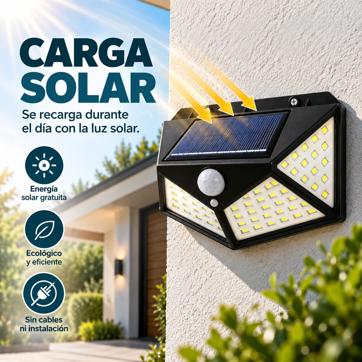 Lámpara solar 100LED