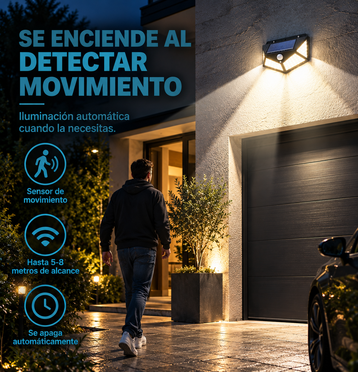 Lámpara solar 100LED