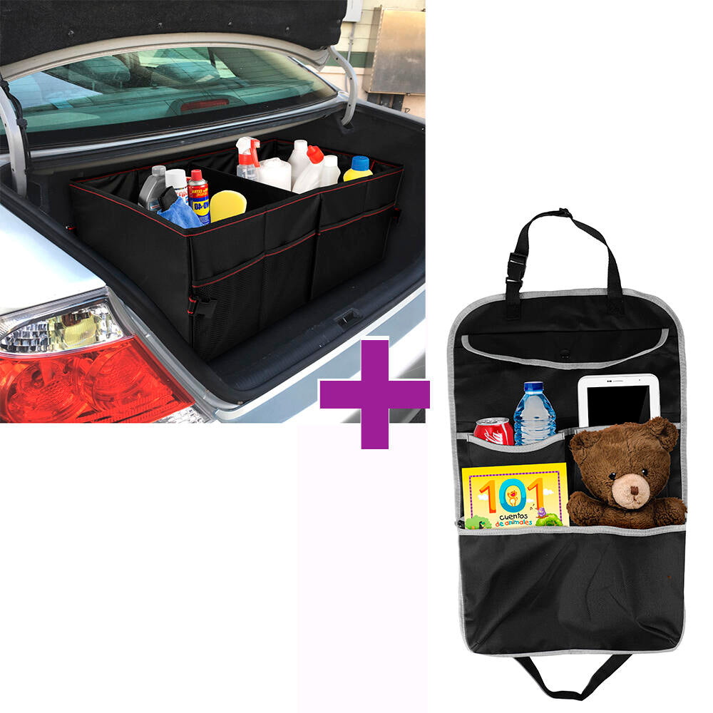 Pack Coche Organización De Maletero & De Asiento