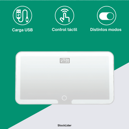 Espejo led recargable