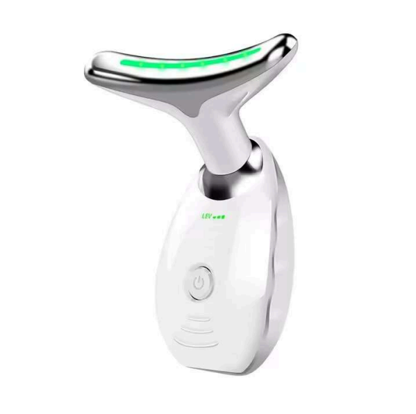 Masajeador de cara, cuello y papada con vibración y LED